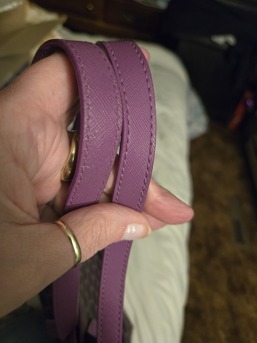 Michael Kors Purple Polka Dot Tote Bag - Picture 7 of 12
